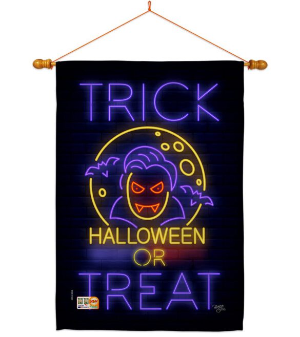 Halloween Dracula - Halloween Fall Vertical Impressions Decorative Flags HG112087 Made In USA - Image 14