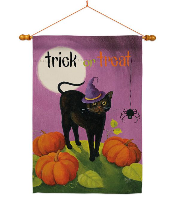 Halloween Cat - Halloween Fall Vertical Impressions Decorative Flags HG112095 Made In USA - Image 10