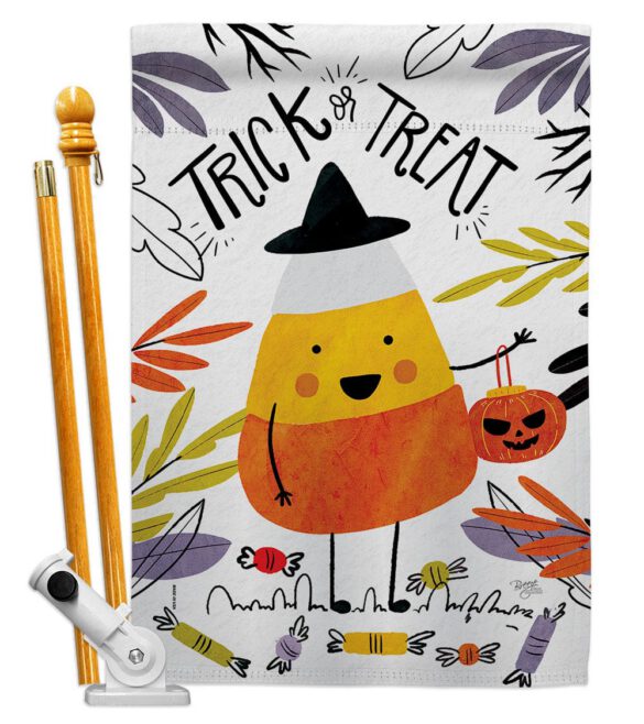 Candy Corn - Halloween Fall Vertical Impressions Decorative Flags HG112103 Made In USA - Image 5