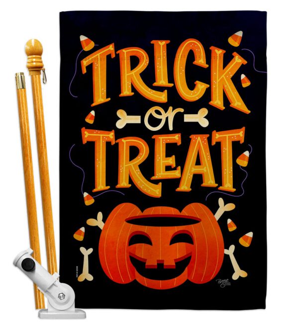 Happy Pumpkin - Halloween Fall Vertical Impressions Decorative Flags HG112106 Made In USA - Image 5