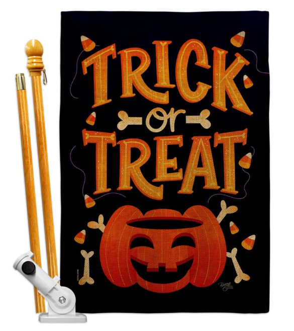 Happy Pumpkin - Halloween Fall Vertical Impressions Decorative Flags HG112106 Made In USA - Image 17