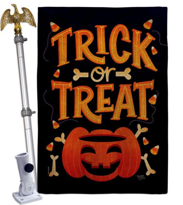 Happy Pumpkin - Halloween Fall Vertical Impressions Decorative Flags HG112106 Made In USA - Image 23