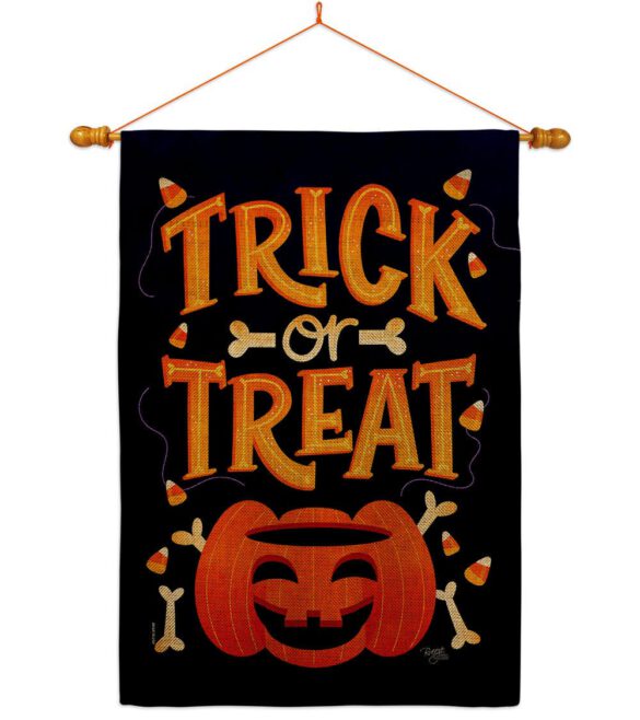 Happy Pumpkin - Halloween Fall Vertical Impressions Decorative Flags HG112106 Made In USA - Image 24