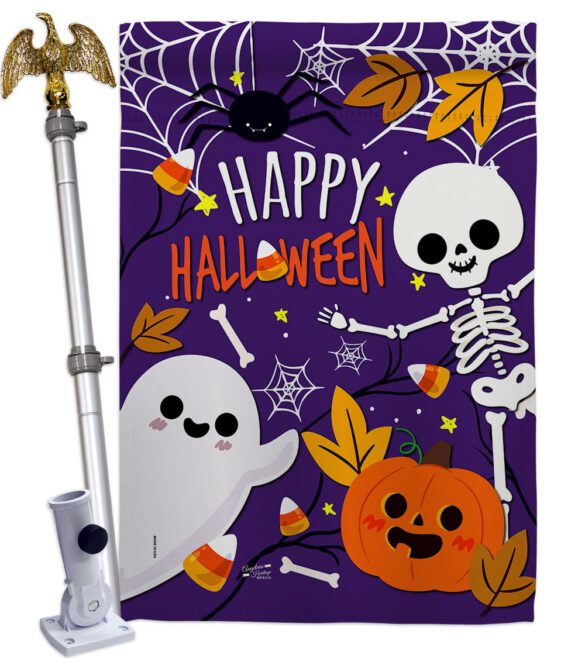 Happy Halloween - Halloween Fall Vertical Impressions Decorative Flags HG137237 Made In USA - Image 9