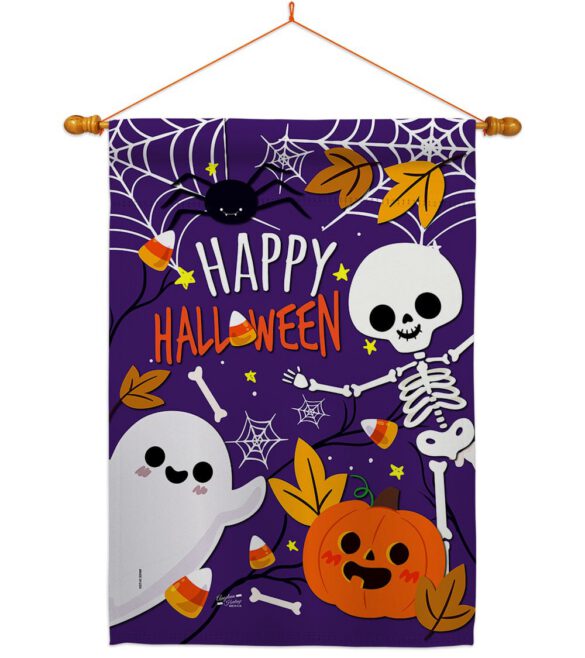Happy Halloween - Halloween Fall Vertical Impressions Decorative Flags HG137237 Made In USA - Image 10