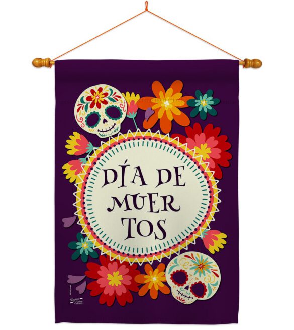 Celebrate Dia de Muertos - Halloween Fall Vertical Impressions Decorative Flags HG137249 Made In USA - Image 10