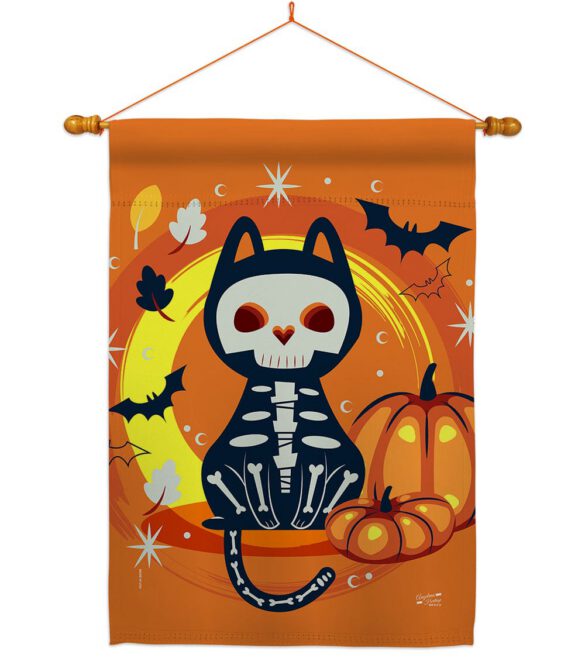 Halloween Black Cat - Halloween Fall Vertical Impressions Decorative Flags HG137265 Made In USA - Image 10