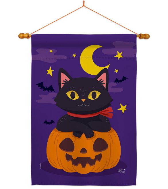 Halloween Kitty - Halloween Fall Vertical Impressions Decorative Flags HG137297 Made In USA - Image 10