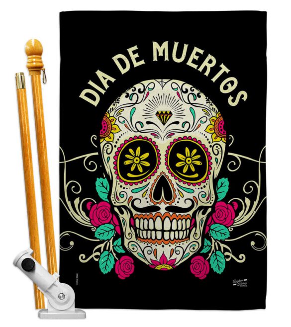 Dia De Muertos - Halloween Fall Vertical Impressions Decorative Flags HG137382 Made In USA - Image 5