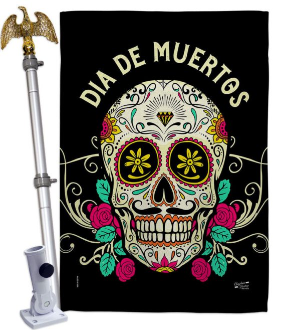 Dia De Muertos - Halloween Fall Vertical Impressions Decorative Flags HG137382 Made In USA - Image 9