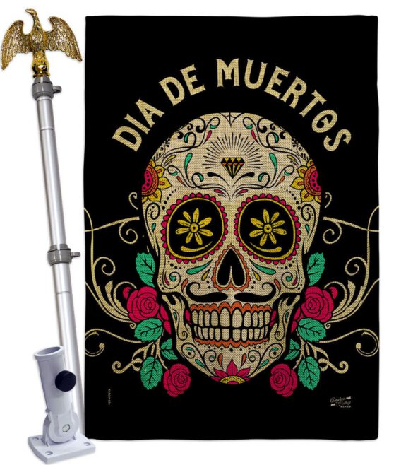 Dia De Muertos - Halloween Fall Vertical Impressions Decorative Flags HG137382 Made In USA - Image 19