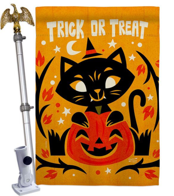Happy Black Cat - Halloween Fall Vertical Impressions Decorative Flags HG137577 Made In USA - Image 11