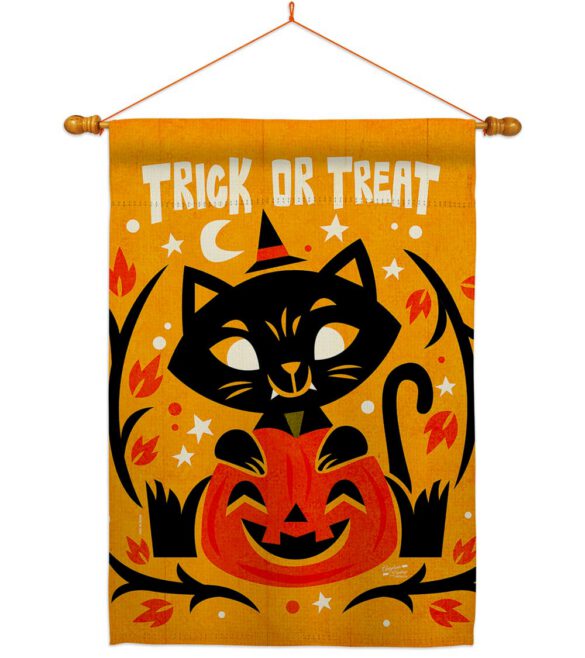 Happy Black Cat - Halloween Fall Vertical Impressions Decorative Flags HG137577 Made In USA - Image 12