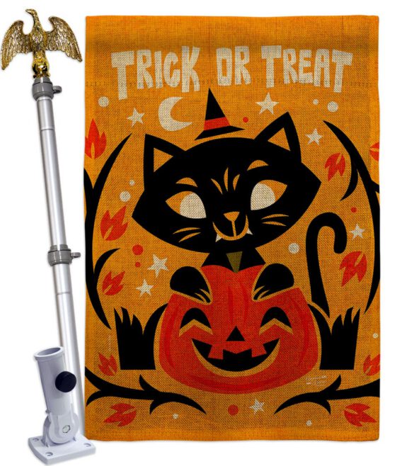 Happy Black Cat - Halloween Fall Vertical Impressions Decorative Flags HG137577 Made In USA - Image 23