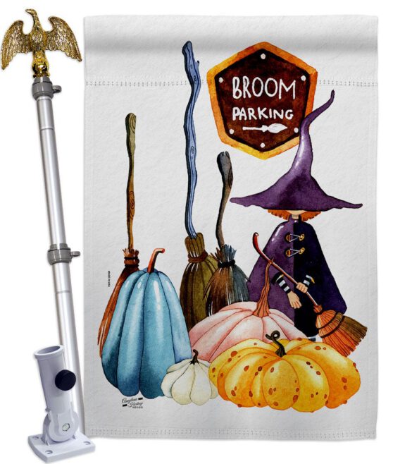 Broom Stop - Halloween Fall Vertical Impressions Decorative Flags HG137584 Made In USA - Image 11
