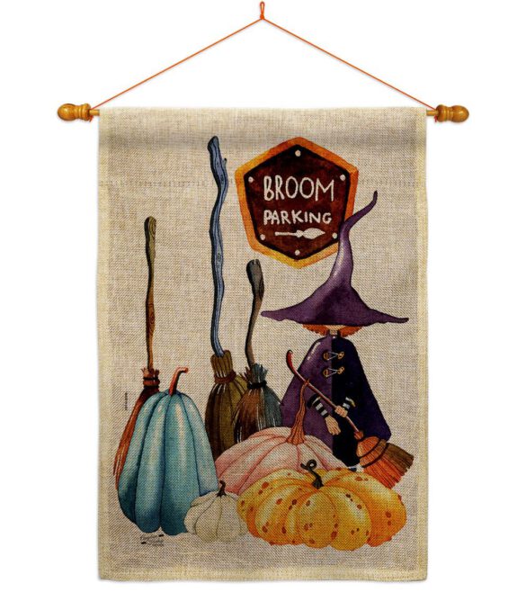 Broom Stop - Halloween Fall Vertical Impressions Decorative Flags HG137584 Made In USA - Image 24