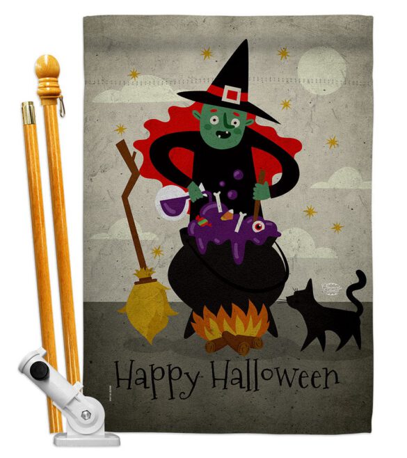 Casting Spells - Halloween Fall Horizontal Impressions Decorative Flags HG190173 Made In USA - Image 5