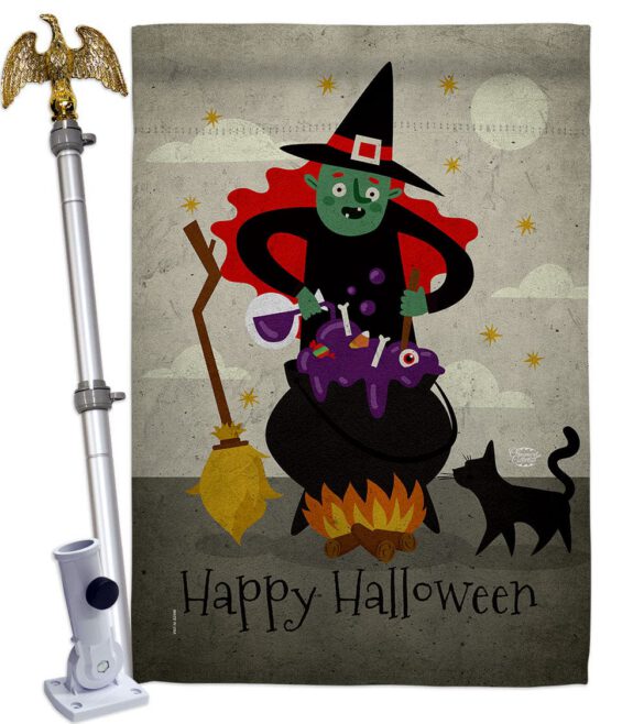 Casting Spells - Halloween Fall Horizontal Impressions Decorative Flags HG190173 Made In USA - Image 20