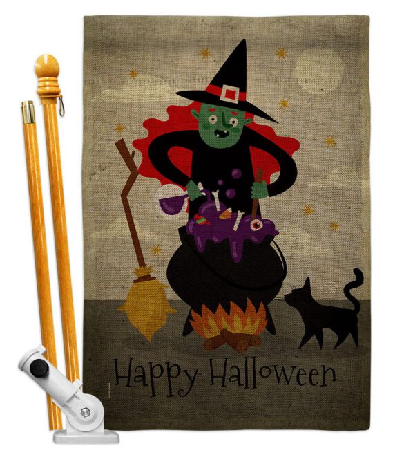 Casting Spells - Halloween Fall Horizontal Impressions Decorative Flags HG190173 Made In USA - Image 26