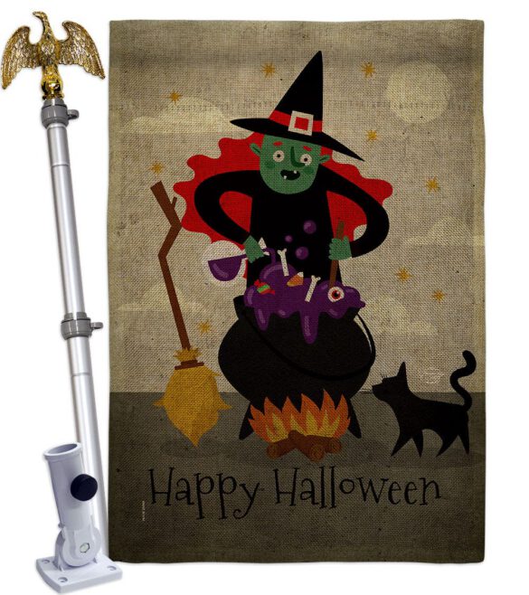 Casting Spells - Halloween Fall Horizontal Impressions Decorative Flags HG190173 Made In USA - Image 41