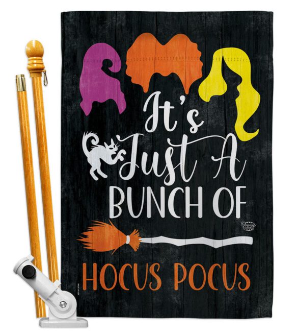 Bunch of Hocus Pocus - Halloween Fall Vertical Impressions Decorative Flags HG190179 Made In USA - Image 5