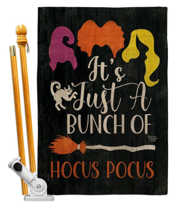 Bunch of Hocus Pocus - Halloween Fall Vertical Impressions Decorative Flags HG190179 Made In USA - Image 26