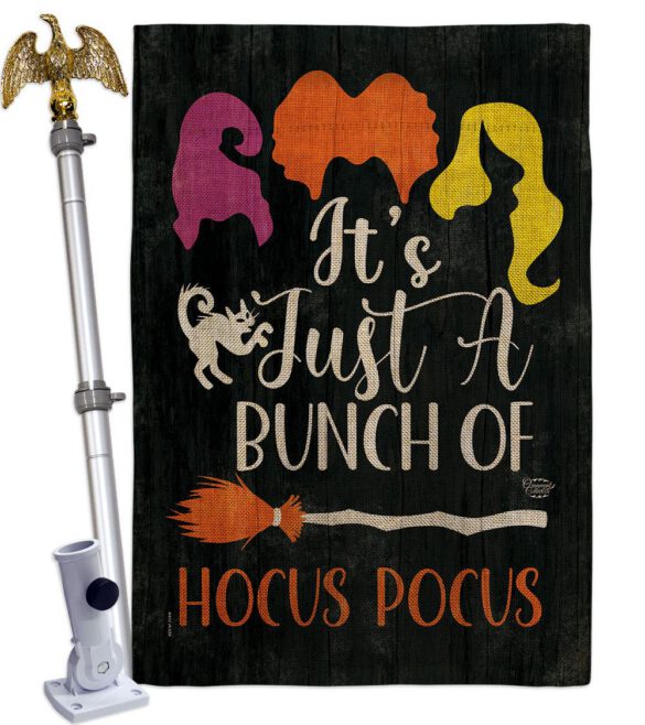 Bunch of Hocus Pocus - Halloween Fall Vertical Impressions Decorative Flags HG190179 Made In USA - Image 41