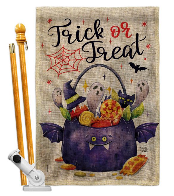 Full Treat - Halloween Fall Vertical Impressions Decorative Flags HG190180 Made In USA - Image 26