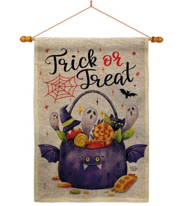 Full Treat - Halloween Fall Vertical Impressions Decorative Flags HG190180 Made In USA - Image 42