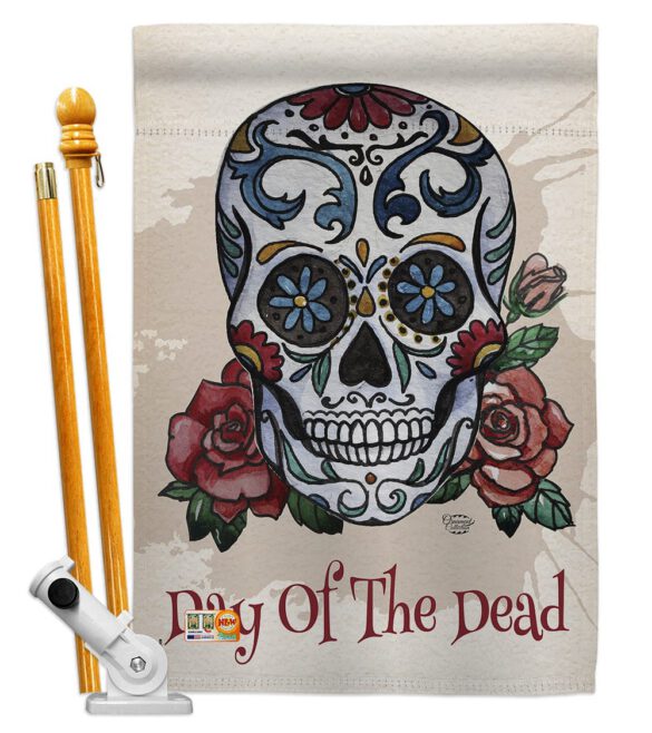 Day of the Dead - Halloween Fall Vertical Impressions Decorative Flags HG191026 Made In USA - Image 5