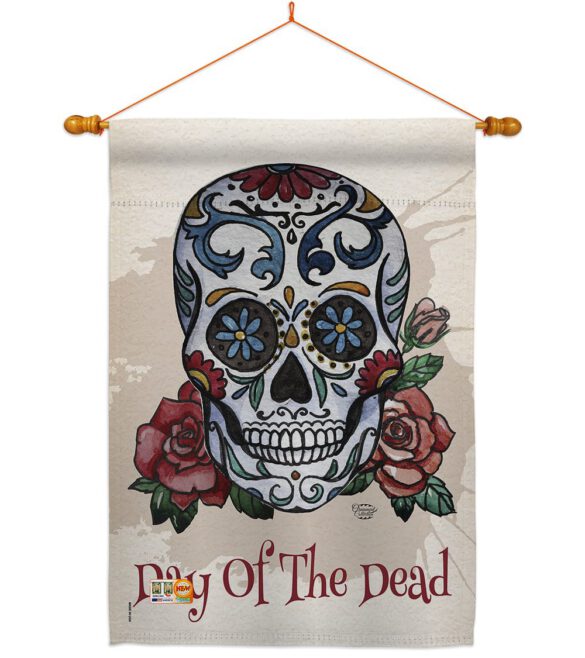 Day of the Dead - Halloween Fall Vertical Impressions Decorative Flags HG191026 Made In USA - Image 14