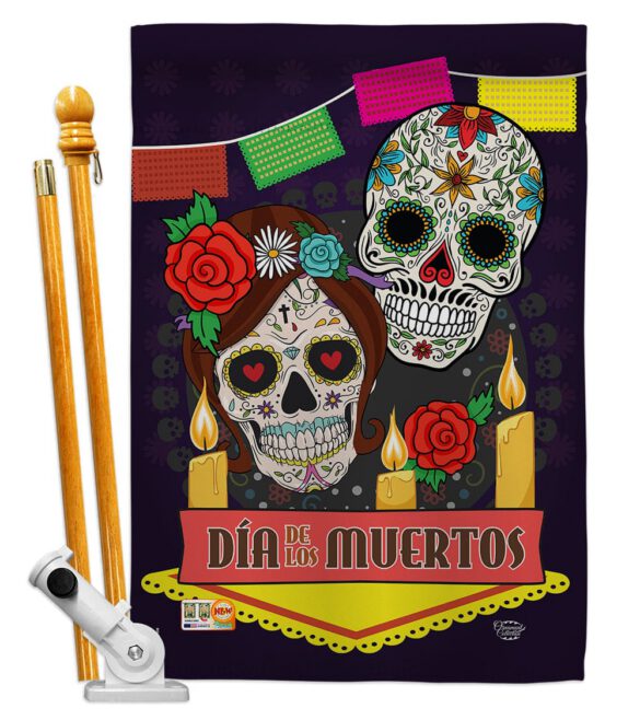 Dia de los Muertos - Halloween Fall Vertical Impressions Decorative Flags HG191029 Made In USA - Image 5