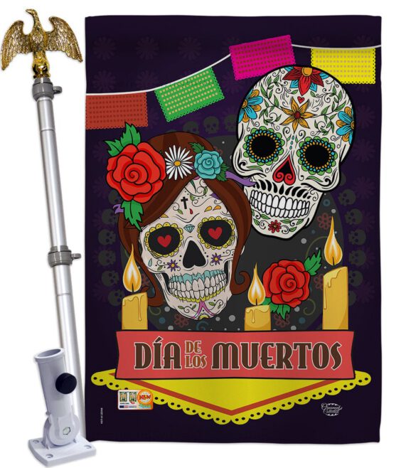 Dia de los Muertos - Halloween Fall Vertical Impressions Decorative Flags HG191029 Made In USA - Image 13