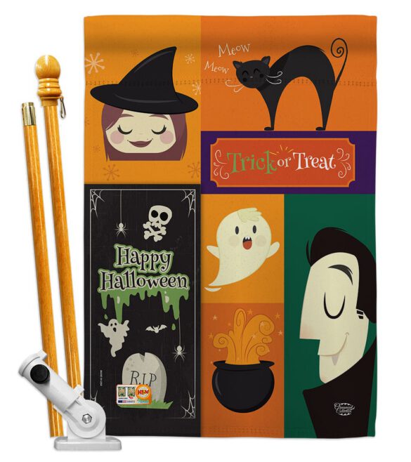 Halloween Trick or Treat - Halloween Fall Vertical Impressions Decorative Flags HG191030 Made In USA - Image 5