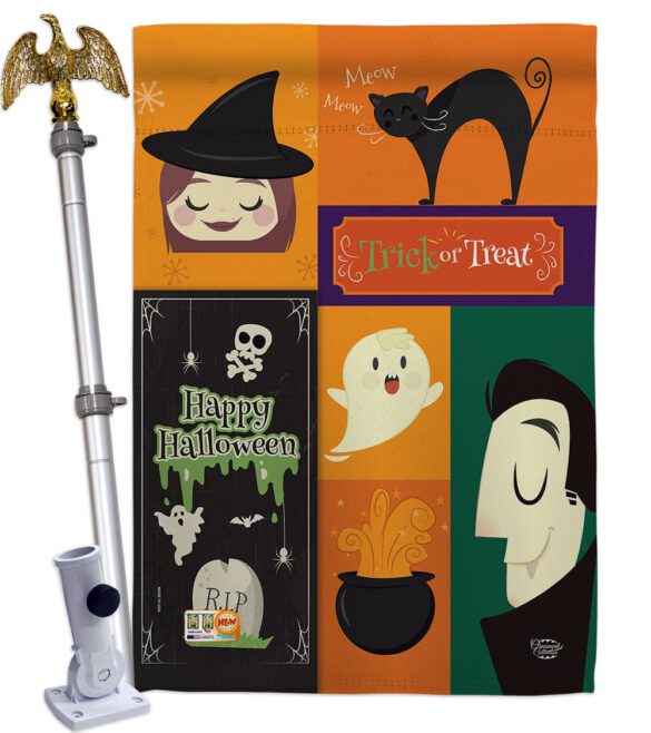 Halloween Trick or Treat - Halloween Fall Vertical Impressions Decorative Flags HG191030 Made In USA - Image 13