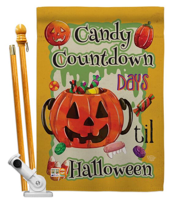 Candy Countdown - Halloween Fall Vertical Impressions Decorative Flags HG191032 Made In USA - Image 5