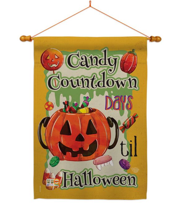 Candy Countdown - Halloween Fall Vertical Impressions Decorative Flags HG191032 Made In USA - Image 14