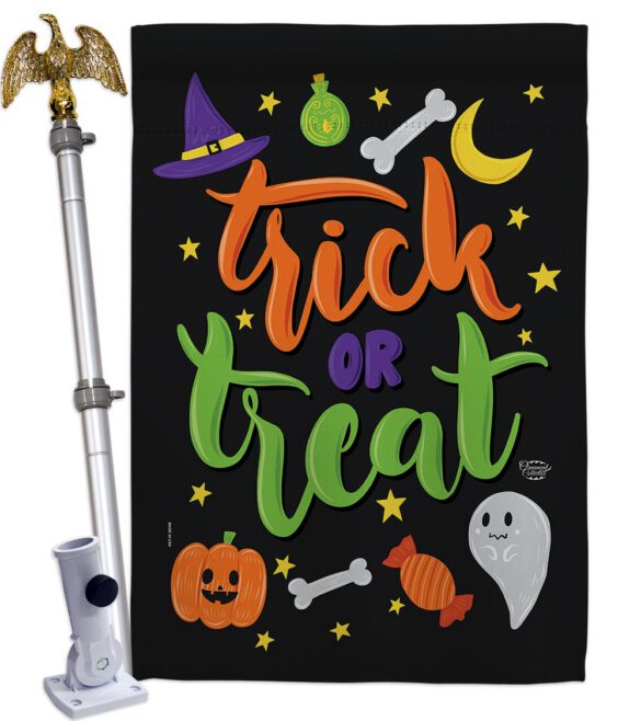 Cute Trick or Treat - Halloween Fall Vertical Impressions Decorative Flags HG192220 Made In USA - Image 9