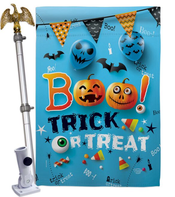 Boo Trick - Halloween Fall Vertical Impressions Decorative Flags HG192221 Made In USA - Image 9