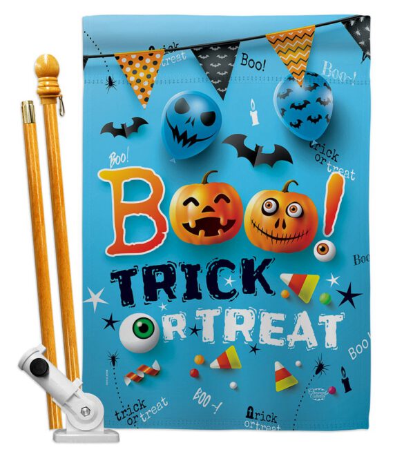 Boo Trick - Halloween Fall Vertical Impressions Decorative Flags HG192221 Made In USA - Image 5