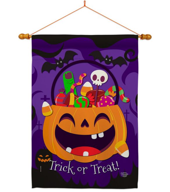Happy Pumpkin - Halloween Fall Vertical Impressions Decorative Flags HG192243 Made In USA - Image 10