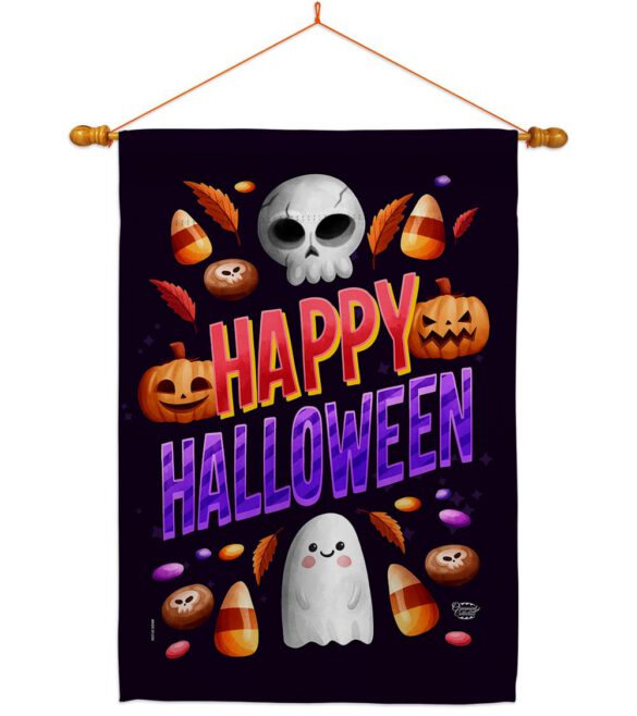 Halloween Treat - Halloween Fall Vertical Impressions Decorative Flags HG192285 Made In USA - Image 10