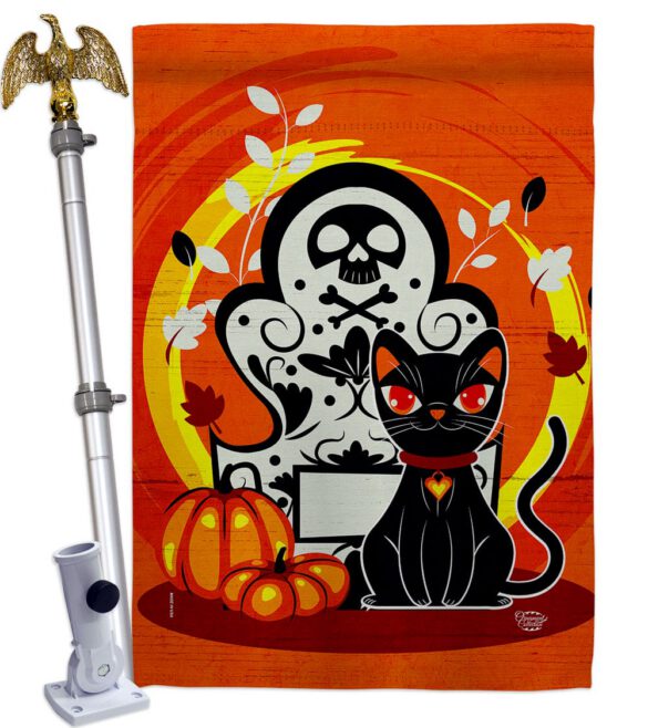 Halloween Kitty - Halloween Fall Vertical Impressions Decorative Flags HG192652 Made In USA - Image 11