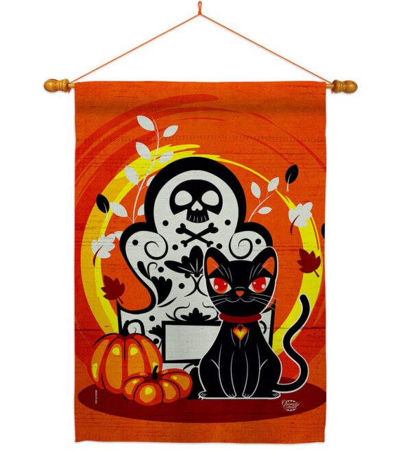 Halloween Kitty - Halloween Fall Vertical Impressions Decorative Flags HG192652 Made In USA - Image 12