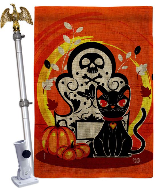 Halloween Kitty - Halloween Fall Vertical Impressions Decorative Flags HG192652 Made In USA - Image 23
