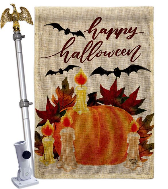 Halloween Candlestick - Halloween Fall Vertical Impressions Decorative Flags HG192667 Made In USA - Image 23