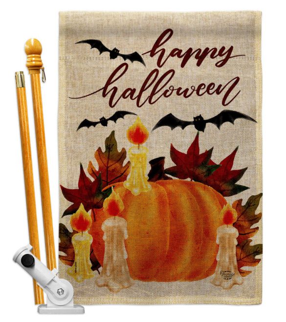 Halloween Candlestick - Halloween Fall Vertical Impressions Decorative Flags HG192667 Made In USA - Image 17