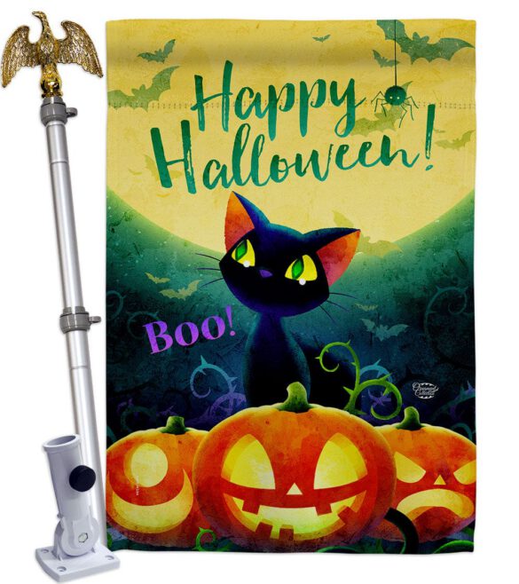 Cute Black Cat - Halloween Fall Vertical Impressions Decorative Flags HG192668 Made In USA - Image 11