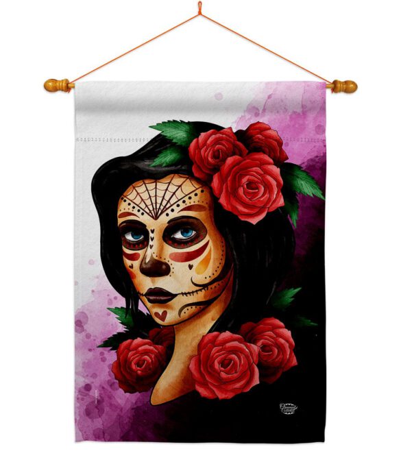 Elegant Skull - Halloween Fall Vertical Impressions Decorative Flags HG192715 Made In USA - Image 12
