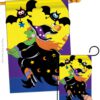 Bats & Witch - Halloween Fall Vertical Applique Decorative Flags HG112044 Imported